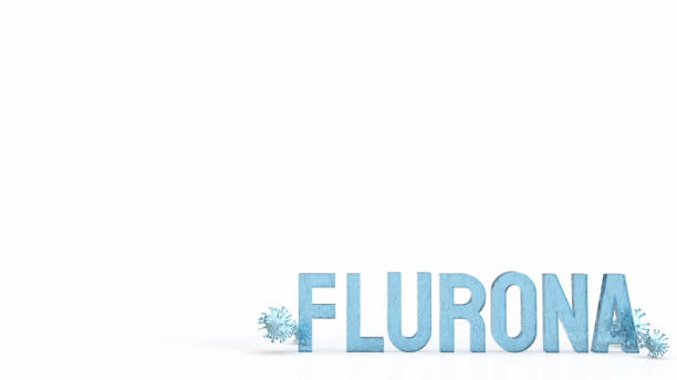 istock The flurona word and virus on white background  for outbreaks or sci concept 3d rendering 1363256403