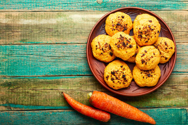 istock Carrot cookies, delicious dessert 1363258615
