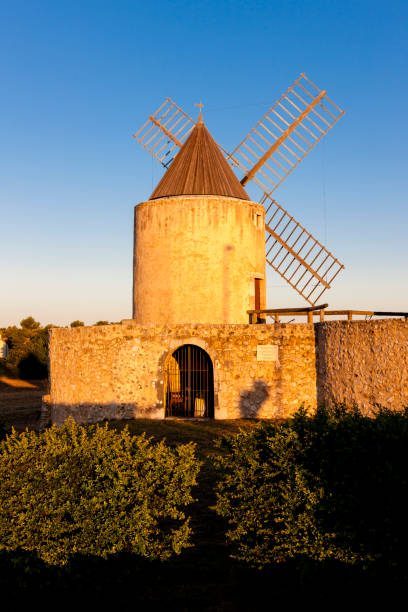 istock windmill in Regusse, Provence, France 1363260780