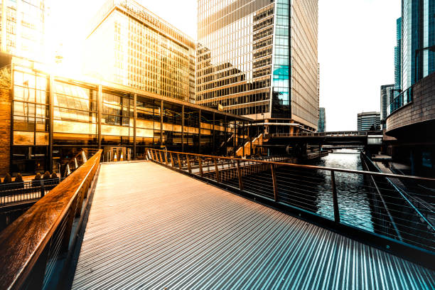 A footbridge at Dockland, London