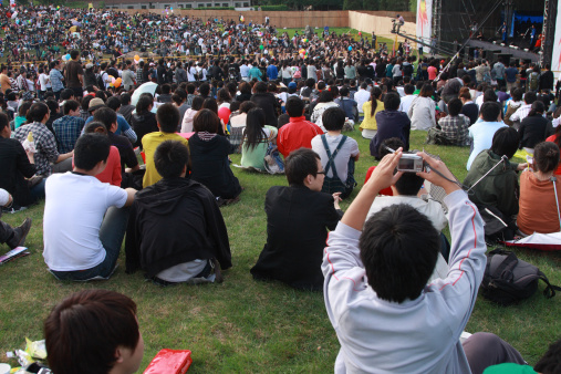 young people in China at the music festival