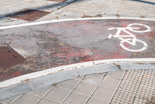 Bicycle Lane in Valencia, Spain