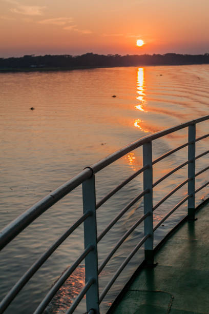 Sunset on Bishkhali river, Bangladesh