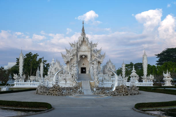istock Chiang Rai Thailand, whithe temple Chiangrai during sunset, Wat Rong Khun, aka The White Temple, in Chiang Rai, Thailand. Panorama white tempple Thaialnd 1363272262