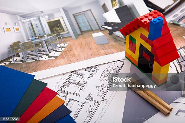 Home Improvement Plan Stockfoto und mehr Bilder von Wohnhaus - Wohnhaus, Planung, Bleistiftzeichnung