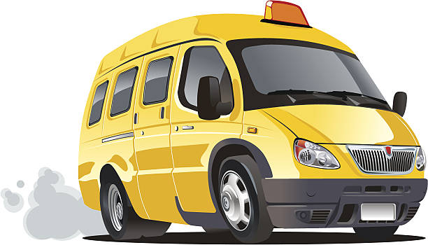 ilustrações, clipart, desenhos animados e ícones de táxi dos ônibus - driving business travel car bus