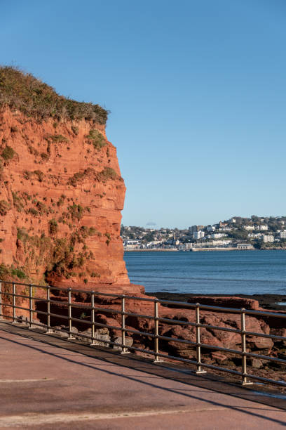 istock Red cliffs of Devon with Torquay in distance 1363275028