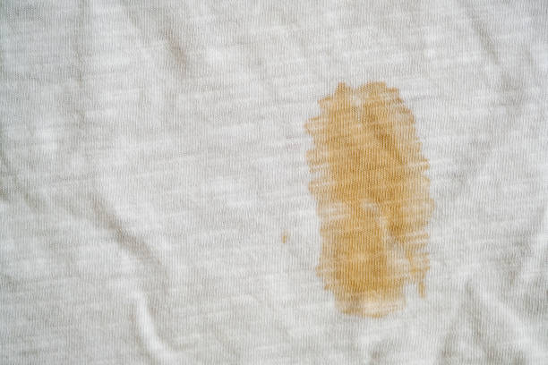 istock white fabric with coffee stain and wrinkles 1363277638