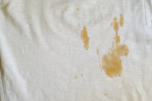 istock white fabric with coffee stain and wrinkles 1363277647
