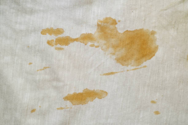 istock white fabric with coffee stain and wrinkles 1363277652