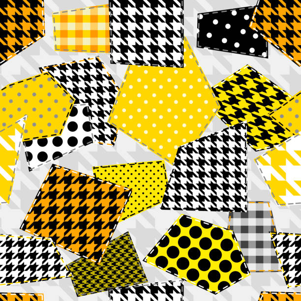 патчворк текстильного узора. бесшовные стеганые дизайн фона. - geometric shape shredded backgrounds pattern stock illustrations