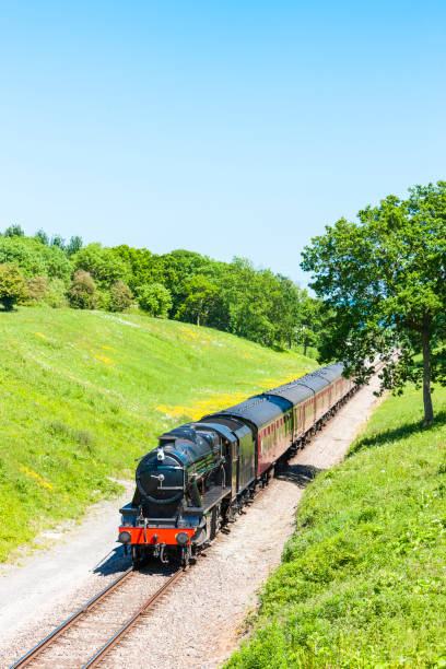 steam train, Gloucestershire Warwickshire Railway, Gloucestershire, England stock photo