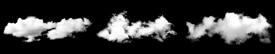 fog white clouds or haze For designs isolated on black background