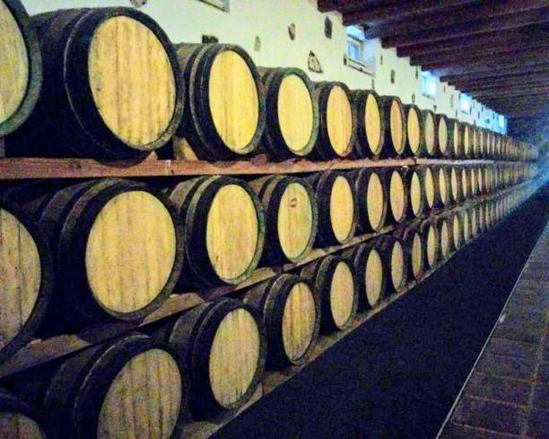 Wine barrels, Sherry stock photo