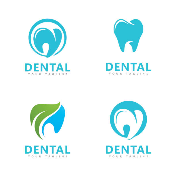 Dental Concept Logo Design Template Dental Concept Logo Design Template dentist logos stock illustrations