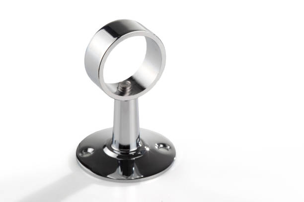 istock Round steel chrome-plated clamp. 1363290028