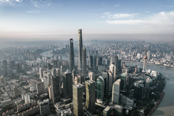 istock Aerial View of Shanghai Skyline 1363292879