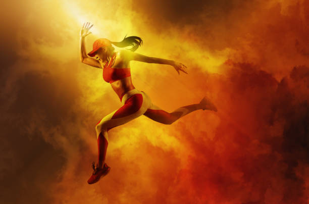 istock Sporty young woman running 1363293771