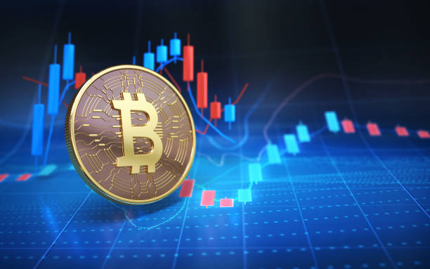 istock Bitcoin crypto currency on digital graphic background 1363293932
