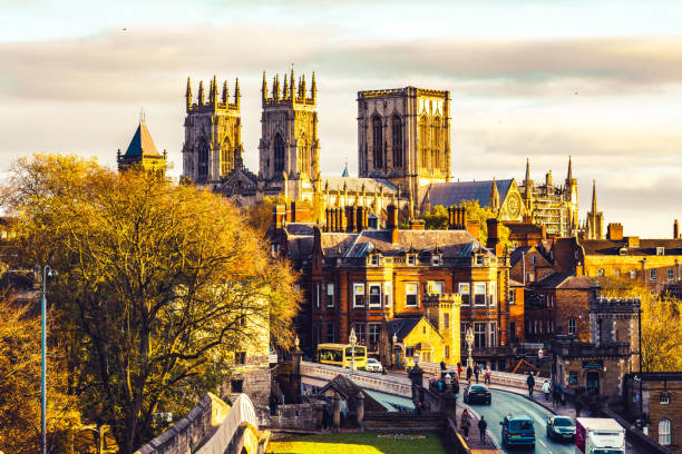 istock Century city wall in York England 1363296032