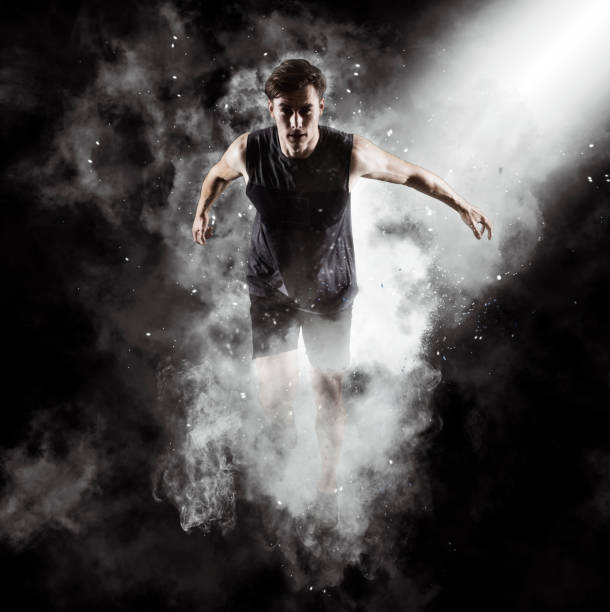 istock Sporty young man running 1363296872