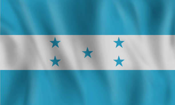 3d illustration of republic of honduras flag. vector art illustration