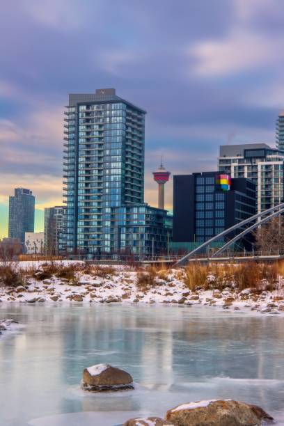 istock Downtown City Skyline In Winter 1363303628