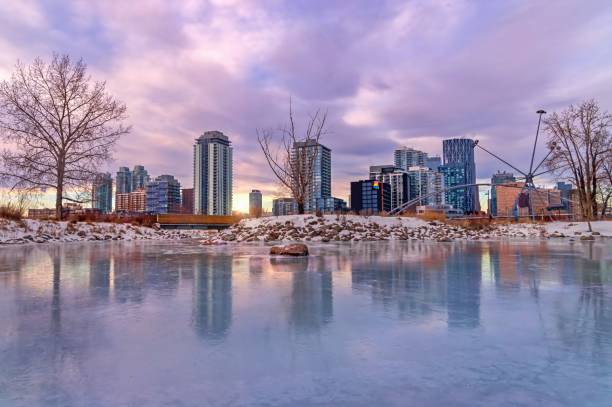istock City Skyline Reflecting On A Frozen Lake 1363303654