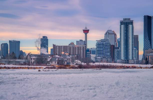 istock Sunrise Clouds Over A Wintry Downtown Calgary Skyline 1363303767