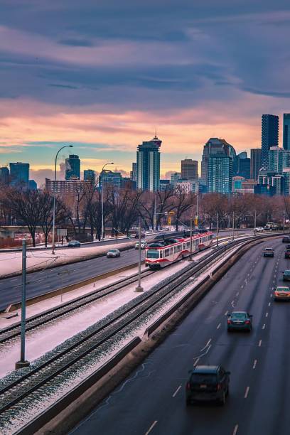 istock Sunrise Traffic Commutes In Calgary 1363303804