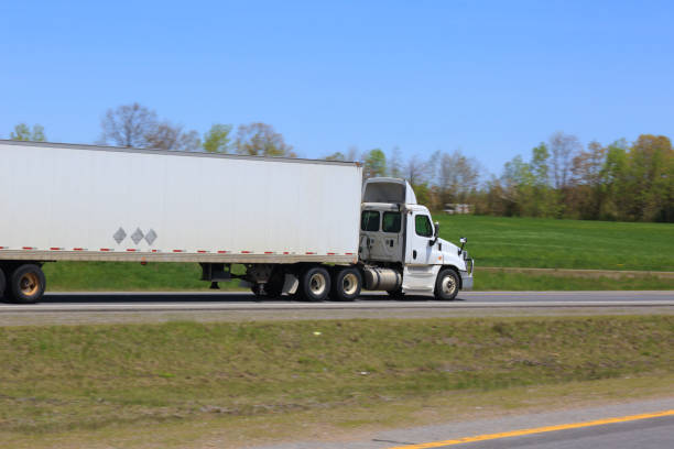 istock Semi-truck and trailer 1363303892
