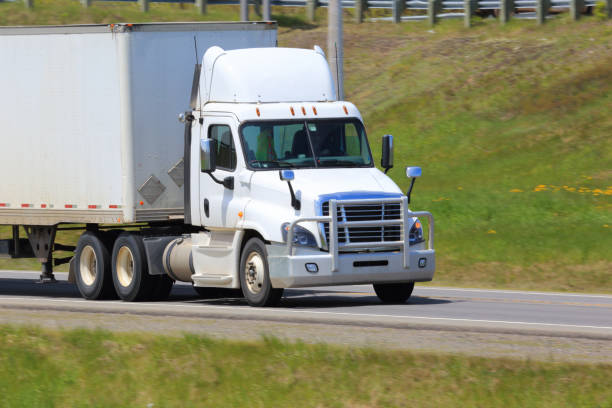 istock Semi-truck and trailer 1363303912