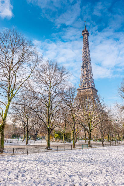 istock Eiffel Tower and the winter in Paris 1363305104
