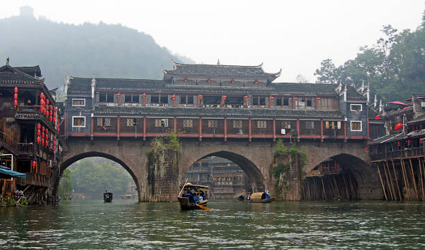 istock Traditional Bridge on Fenghuang's Tuo Jiang River - China 1363309254