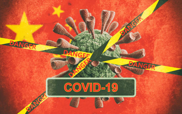 istock Coronavirus Covid-19 concept and China Flag. 3D rendering. 1363309342