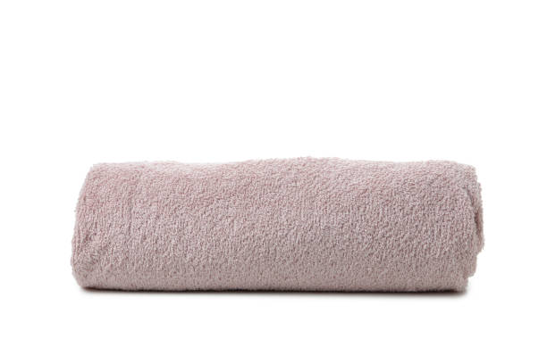 istock Clean rolled towel isolated on white background 1363309582