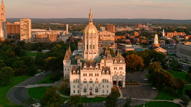 istock Connecticut State Capitol Dome Shining in Evening Sunlight 1363312897