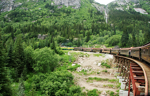 Train ride in Canada British Columbia