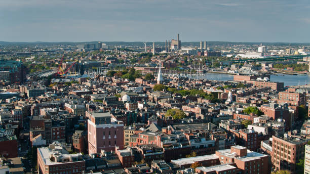istock Aerial View of Boston North End 1363326025