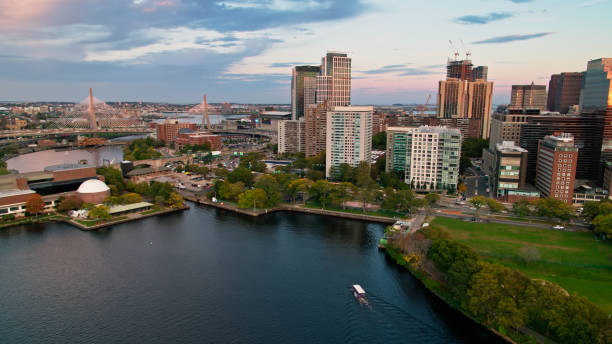 istock Boston West End at Sunset - Aerial 1363326088