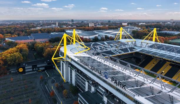 Westfalenstadion (Signal Iduna Park), home stadium for Borussia Dortmund BVB 09. Dortmund / Germany - October 2021