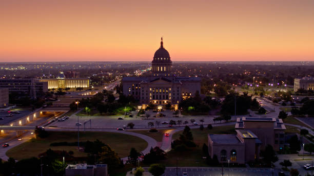 istock Oklahoma State Capitol Building Before Sunrise - Aerial 1363328214