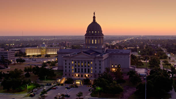 istock Oklahoma State Capitol Before Sunrise - Aerial 1363328219