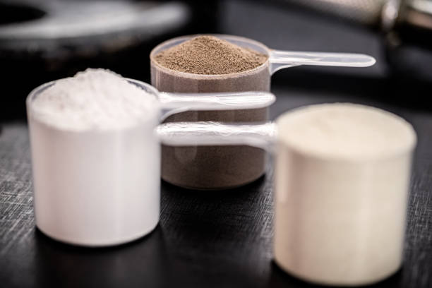 istock casein, powdered food supplement, protein used by athletes 1363331201
