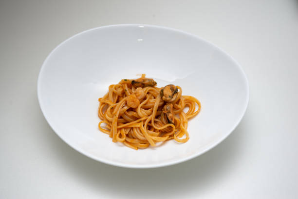 istock Italian noodles with seafood 1363333979