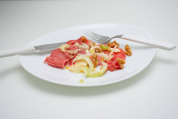 Mediterranean salad with tomatoes, olives and capers.