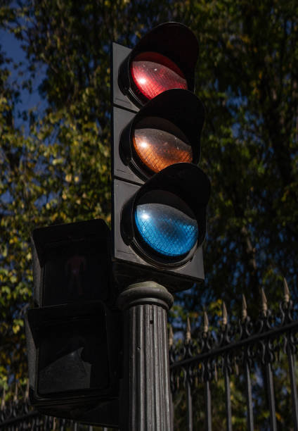 istock A typical city traffic light for a car crossing 1363340551