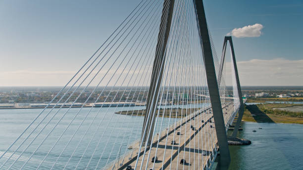 istock Cooper River Bridge in Charleston, SC - Aerial 1363344055