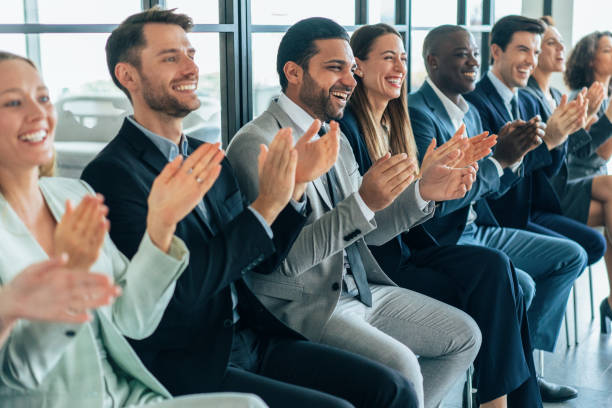 istock Applause At Business Conference 1363346057