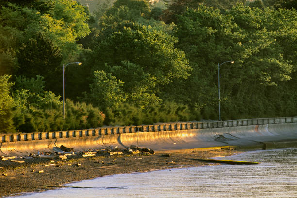 Waterfront coastline along Victoria,  British Columbia